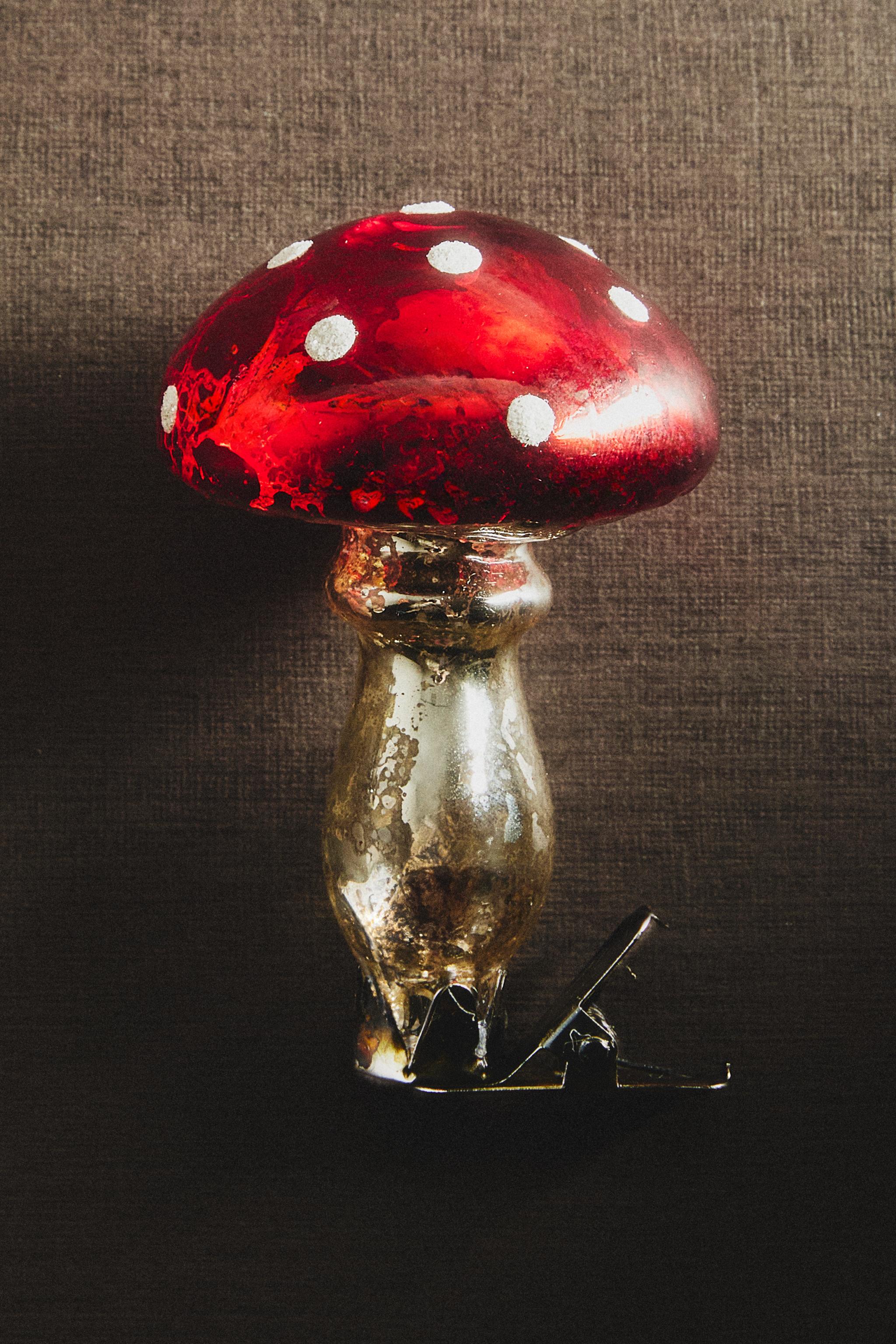DÉCORATION CHAMPIGNON ROUGE PINCE